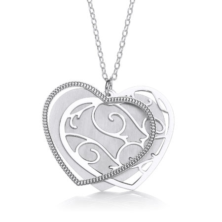 Medium Heart with Filigree Pattern 18" Necklace