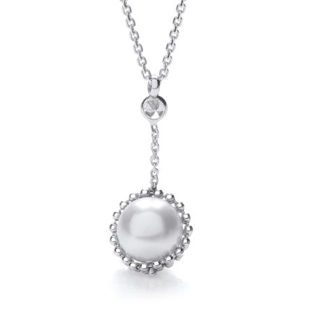 Swarovski Pearl Drop Necklace 17"