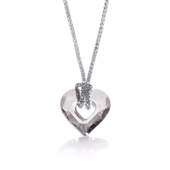 Swarovski Crystal Small Heart Fancy 17″ Chain