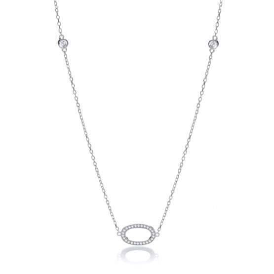 925 Sterling Silver Diamond by the Yard Cz Style 36″ Necklace