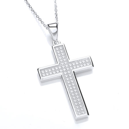Micro Pave' Cross with Chain