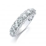 925 Sterling Silver CZ Ring Wedding Engagement Valentines gift White Gold Plated