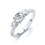 1.20ct Signity Diamond Engagement Ring 14K Gold Overlay